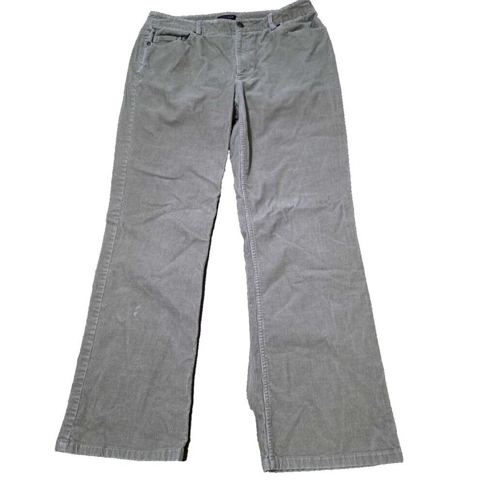 TAHARI Women's corduroy tan 5-pocket straightโ leg cotton trousers Size 8